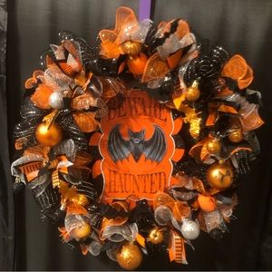 22 inch deco mesh and ribbon dooor wreath